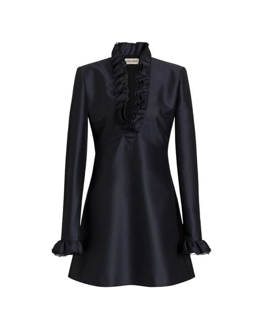 Alberta Ferretti Blue V-Neck Dress
