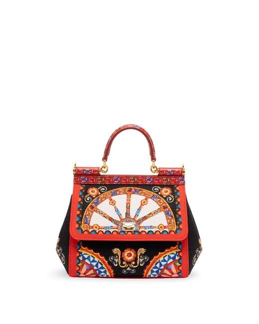 Dolce & Gabbana Red Small 'Sicily' Handbag