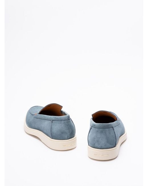 Santoni Blue `Botanist` Loafers for men