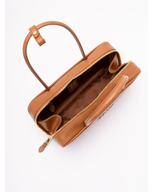 Miu Miu Brown 'Beau' Leather Top-Handle Bag