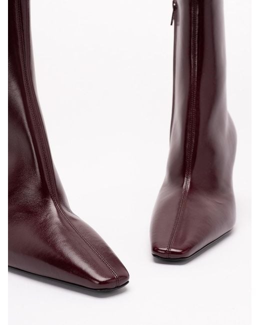 Saint Laurent Purple 'Jill' Boots