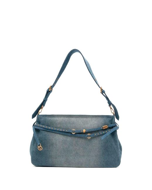 Pinko Blue Big Denim Belt Bag