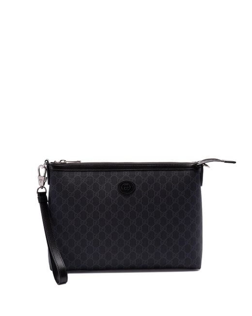 Gucci Black `Gg Supreme` Crossbody Bag for men