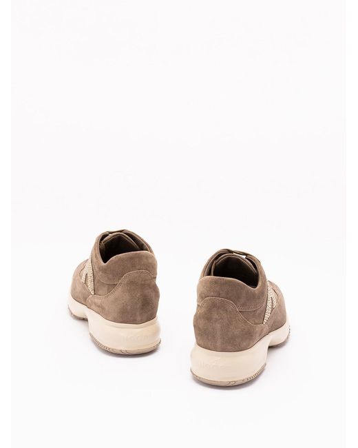 Hogan Brown Interactive Sneakers