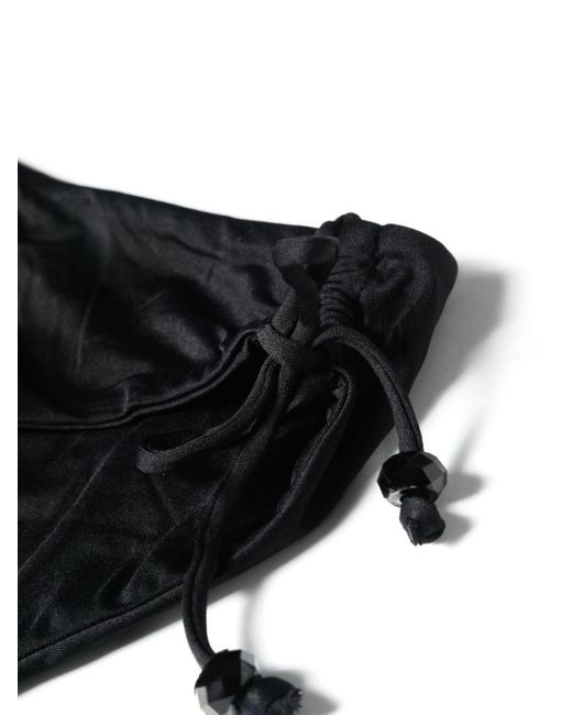 Twin Set Black `Oval T Logo` Bikini Slip