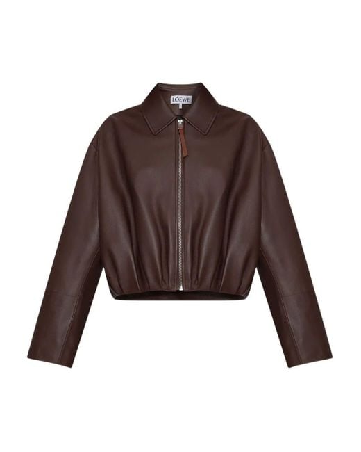 Loewe Brown Draped Jacket