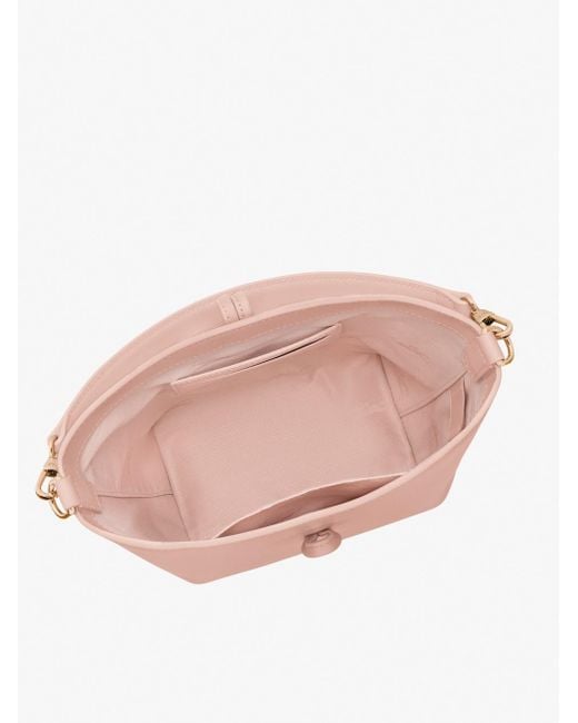 Longchamp Pink 'Le Roseau Sleek' Extra Small Bucket Bag
