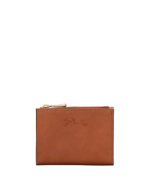 Longchamp Brown 'Epure Timeless' Compact Wallet