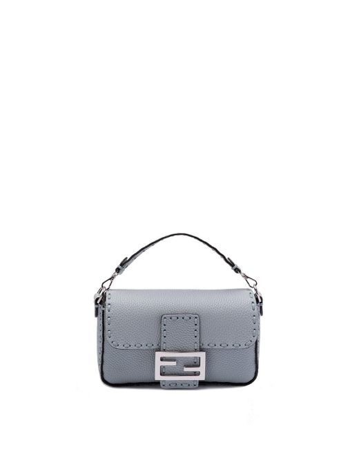 Fendi Blue `baguette Mini` Handbag