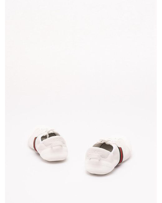 Gucci White 'Flex' Sneakers