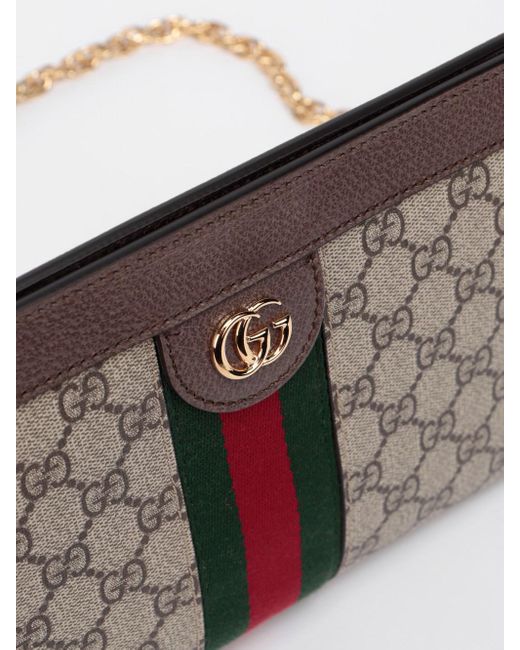 Gucci Gray `ophidia Gg` Small Shoulder Bag
