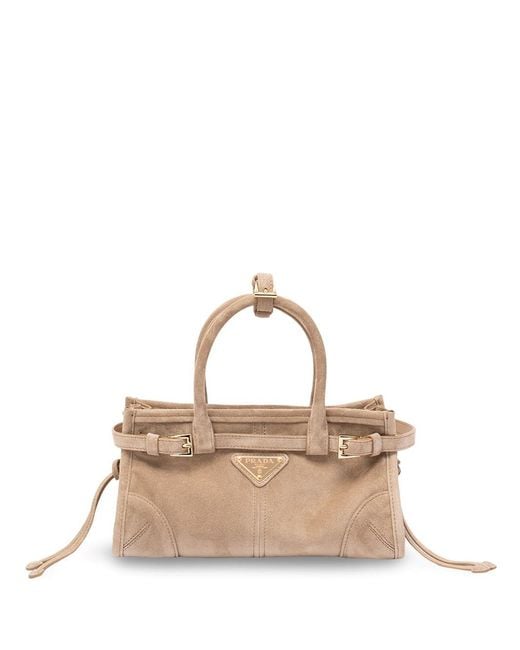 Prada Natural Bonnie Mini Leather Handbag