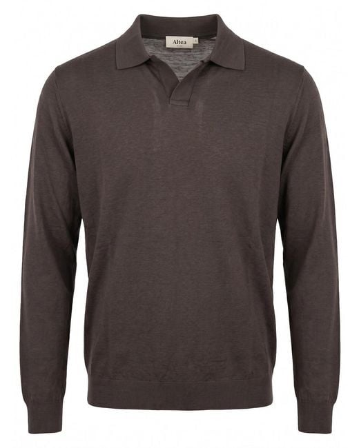 Altea Brown 'Pierre' Polo Neck Sweater for men