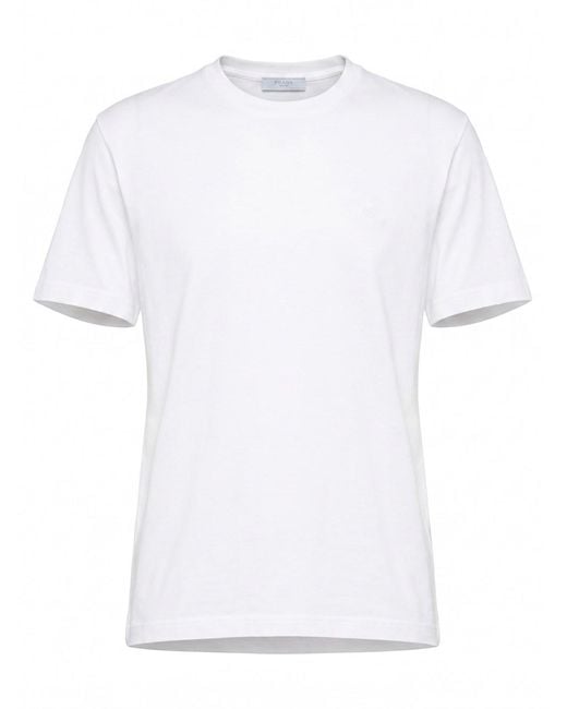 Prada White Jersey T-Shirt for men