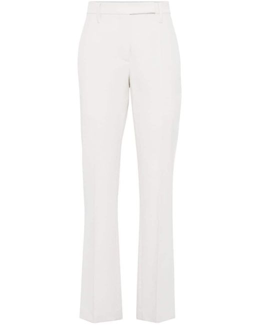 Brunello Cucinelli White Monili Embellished Trousers