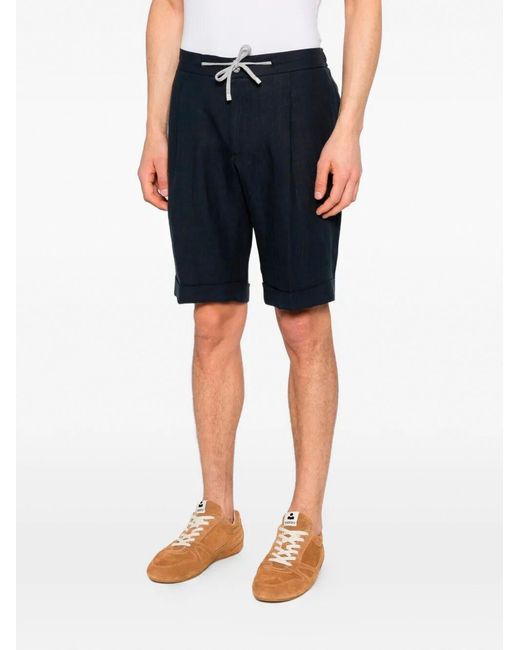 Barba Napoli Blue Chino Bermuda for men