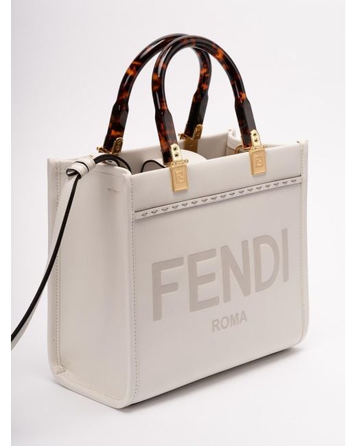 Fendi White Sunshine Handbag