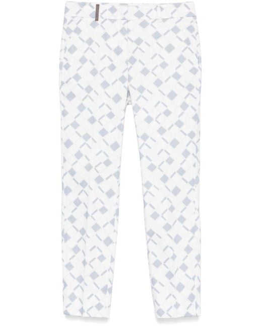 Peserico White Tailored Cigarette Pants