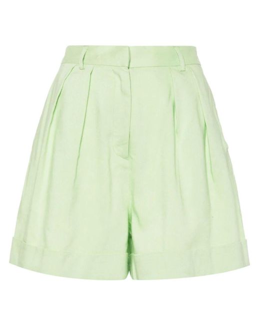 ANDAMANE Green `Rina` High-Waisted Shorts
