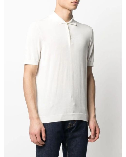 Drumohr White Polo for men