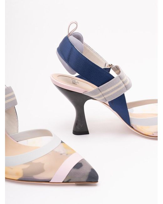 Fendi Blue 'Colibr㬠Slingbacks
