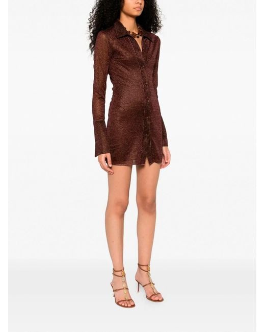oseree lumiere shirt dress Oseree Lumiere Slim Shirt Dress - Peacock - 15% Off