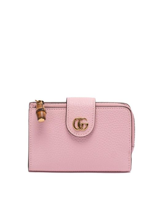 Gucci `bamboo Puller` Medium Wallet in Pink Lyst