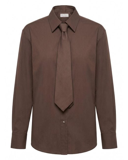 Brunello Cucinelli Brown Shirt