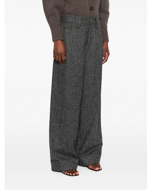 Brunello Cucinelli Gray Wool Trousers
