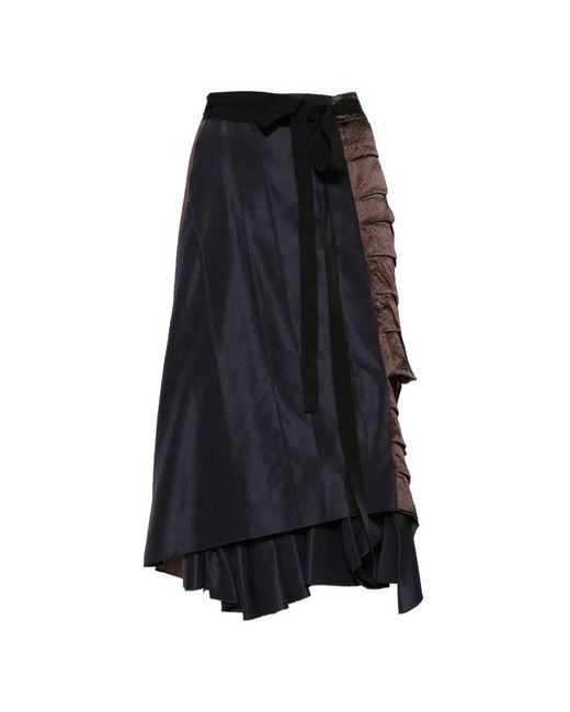 Prada Black Silk Skirt
