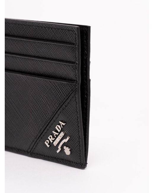 Saffiano Leather Card Holder da Uomo di Prada in Bianco | Lyst