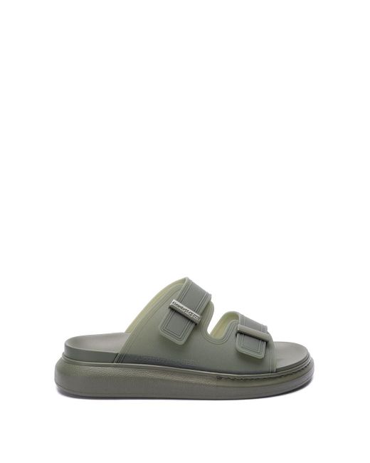 Alexander McQueen Gray `Hybrid` Slide Sandals for men