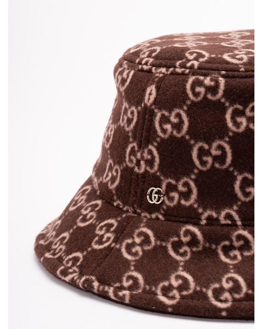 Gucci Brown 'Giselle Bob Gg' Hat