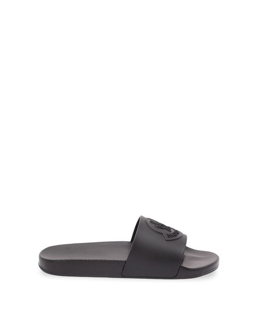 Moncler White 'Basile' Slides Shoes for men