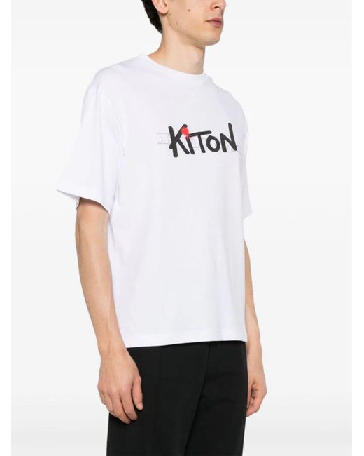 Kiton White T-Shirt for men