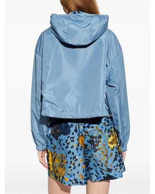 Fendi Blue K-Way Printed Nylon