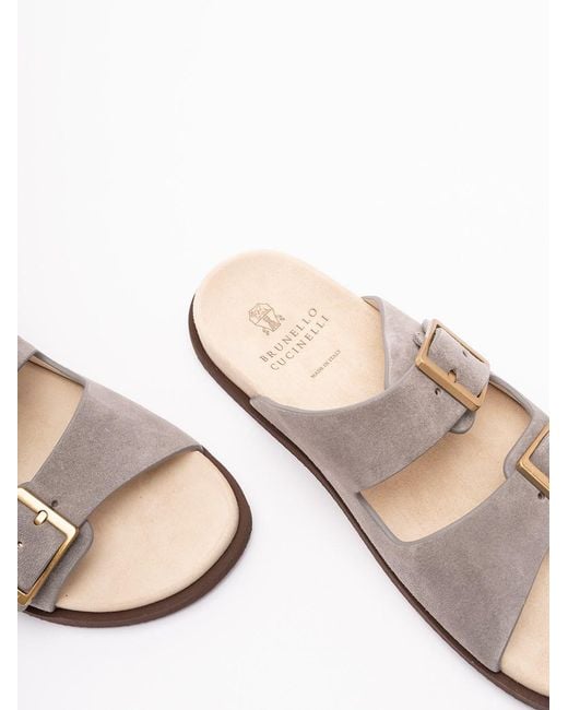 Brunello Cucinelli Brown Sandals for men