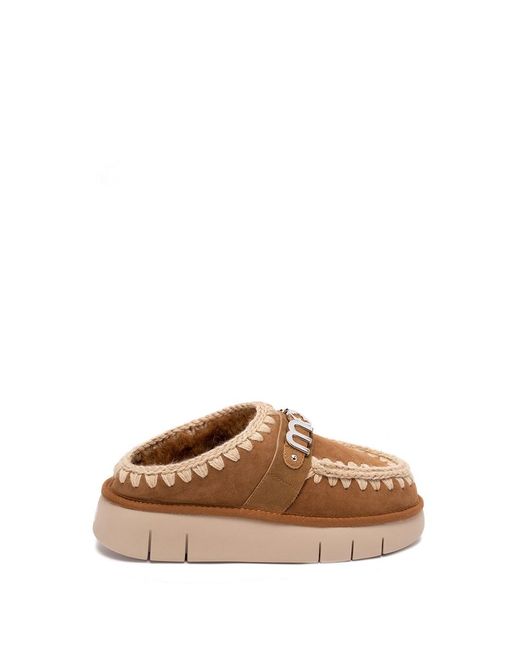 Mou Brown 'Bounce Clog Metal Logo'