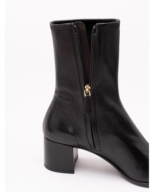 Prada Black Stretch Nappa Leather Booties