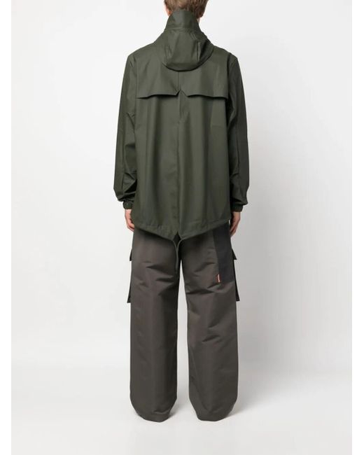 Rains Green Fishtail Jacket for men