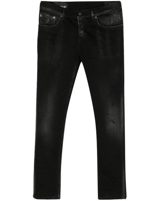 Dondup Black `Mius` 5-Pocket Jeans for men