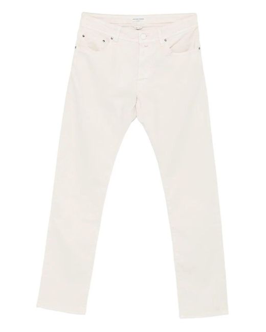 'Bard' 5-Pocket Slim Fit Pants di Jacob Cohen in White da Uomo
