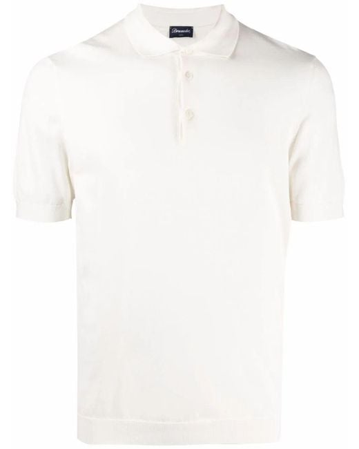 Drumohr White Polo for men