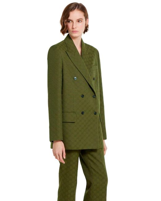 Gucci Green 'Gg Canvas' Jacket