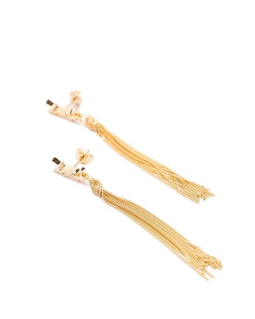 Saint Laurent Metallic 'Cassandre' Tassel Earrings