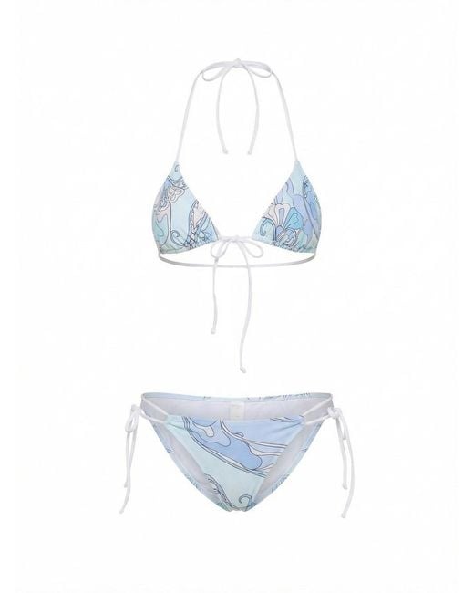 Emilio Pucci White Pucci Sea Clothing Elastan Poliammide