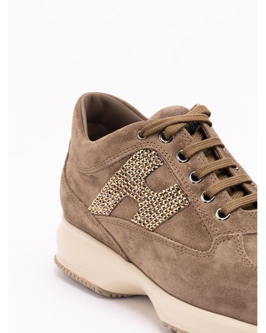 Hogan Brown Interactive Sneakers