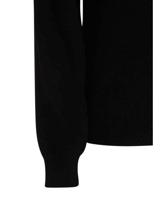 Malo Black Long Sleeve Crew-Neck Sweater