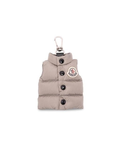 Moncler White 'Vest' Key Ring for men