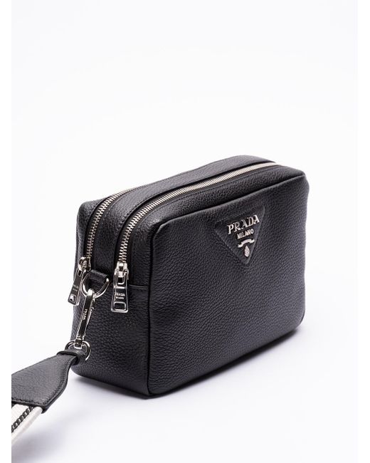 Medium Leather Bag di Prada in Black